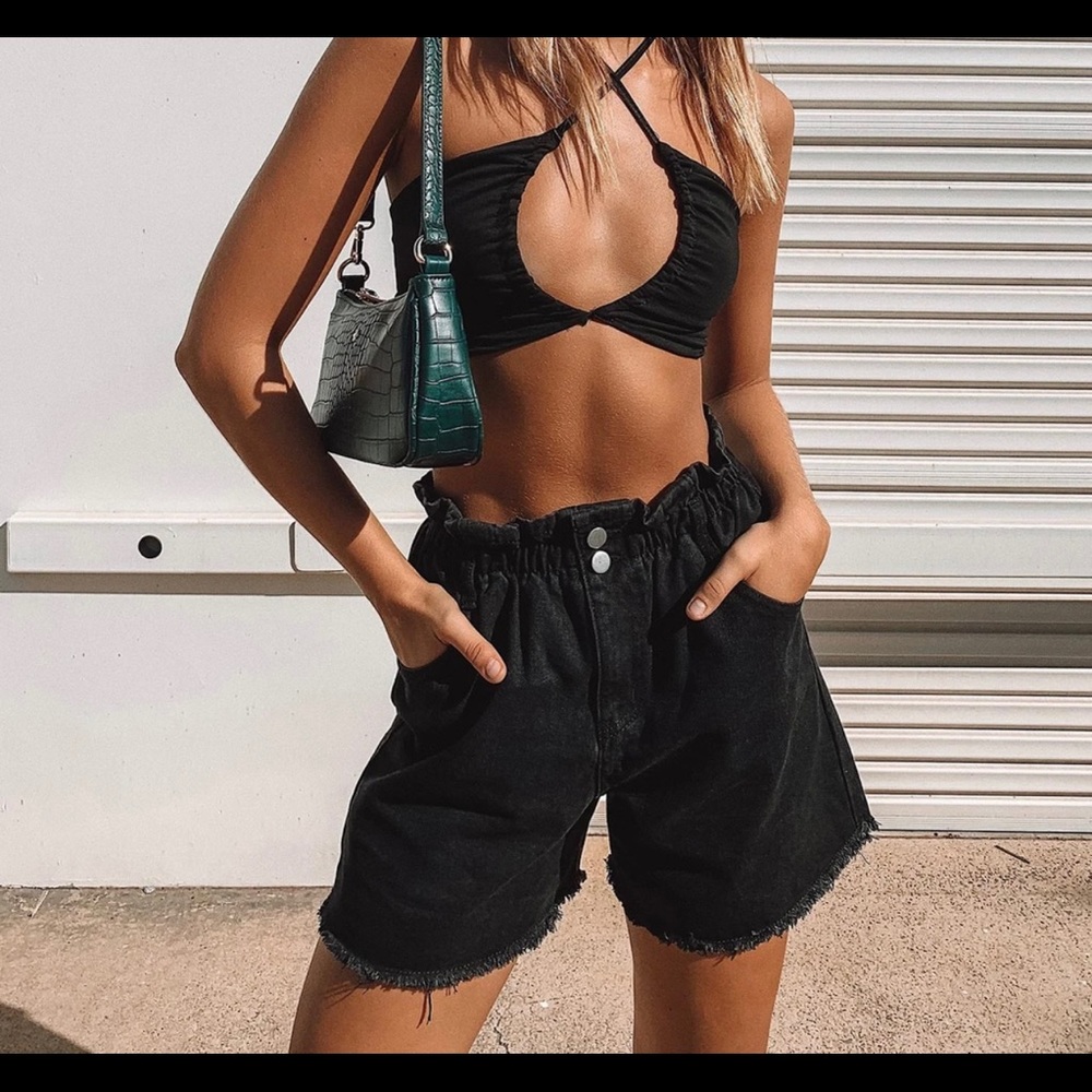 Princess Polly {never worn} paper bag denim shorts